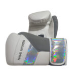 New High Quality 100% PU White Leather Boxing Gloves - Limited Edition Design | Collaboration with Tom Atencio MMA Kickboxing Gloves