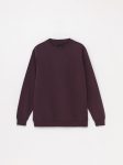 New Heavy Blend Adult Crewneck Plum Color Sweatshirt -Black Front Logo